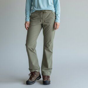 Columbia Drawstring Outdoor Hiking Pants Stretch Bootcut Sage Green Women Size 4